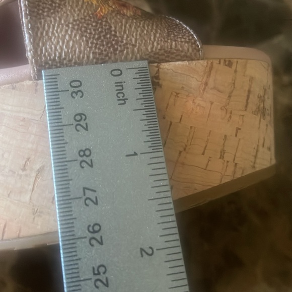 Wedge Sandals tan pale blush crisscross leather - Picture 11 of 11